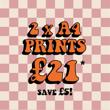 Load image into Gallery viewer, 2 x A4 Prints, Mix & Match Multibuy Offer
