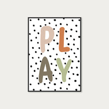 Load image into Gallery viewer, Play Polka Dot Wall Art Print Neutral