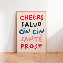Load image into Gallery viewer, Cheers Cin Cin Wall Art Print