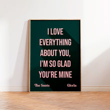 Load image into Gallery viewer, The Snuts - Gloria Inspired Typography Wall Art Print