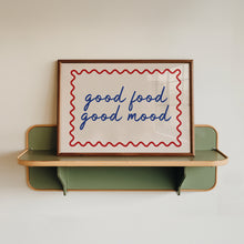 Load image into Gallery viewer, Good Food Good Mood Wavy Landscape Print