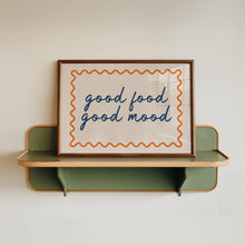 Load image into Gallery viewer, Good Food Good Mood Wavy Landscape Print