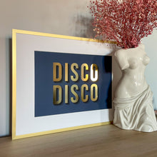 Load image into Gallery viewer, Disco Disco Gold Foil A4 Print