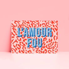 Load image into Gallery viewer, L'Amour Fou Crazy Love French Typography Wall Art Print