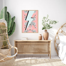 Load image into Gallery viewer, Lightning Bolt Leopard Wall Art Print