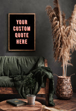 Load image into Gallery viewer, Black and Pink Personalised Typography Wall Art Print