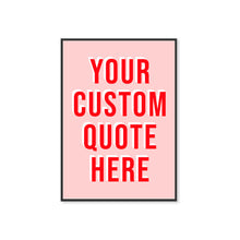 Load image into Gallery viewer, Pink and Red Personalised Typography Wall Art Print