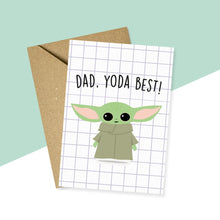 Load image into Gallery viewer, Dad Yoda Best Card