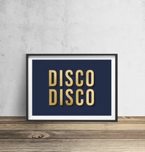 Load image into Gallery viewer, Disco Disco Typography Wall Art Print