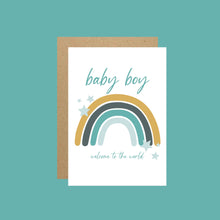 Load image into Gallery viewer, New Baby Welcome To The World Personalised Card