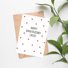 Load image into Gallery viewer, Happy Anniversary Personalised Card