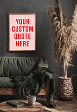 Load image into Gallery viewer, Pink and Red Personalised Typography Wall Art Print