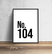 Load image into Gallery viewer, House Number Wall Art Print