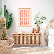 Load image into Gallery viewer, Howdy Typography Wall Art Print
