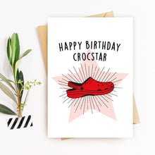 Load image into Gallery viewer, Happy Birthday Crocstar Card