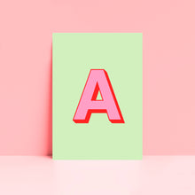 Load image into Gallery viewer, Personalised Initial Wall Art Print