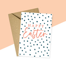 Load image into Gallery viewer, Navy Polka Dot Easter Card