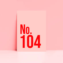 Load image into Gallery viewer, Personalised House Number Typography Wall Art Print