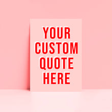 Load image into Gallery viewer, Pink and Red Personalised Typography Wall Art Print