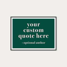 Load image into Gallery viewer, Personalised Green & Pink Quote Print Landscape