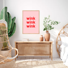 Load image into Gallery viewer, Wink Wink Wink Wall Art Print