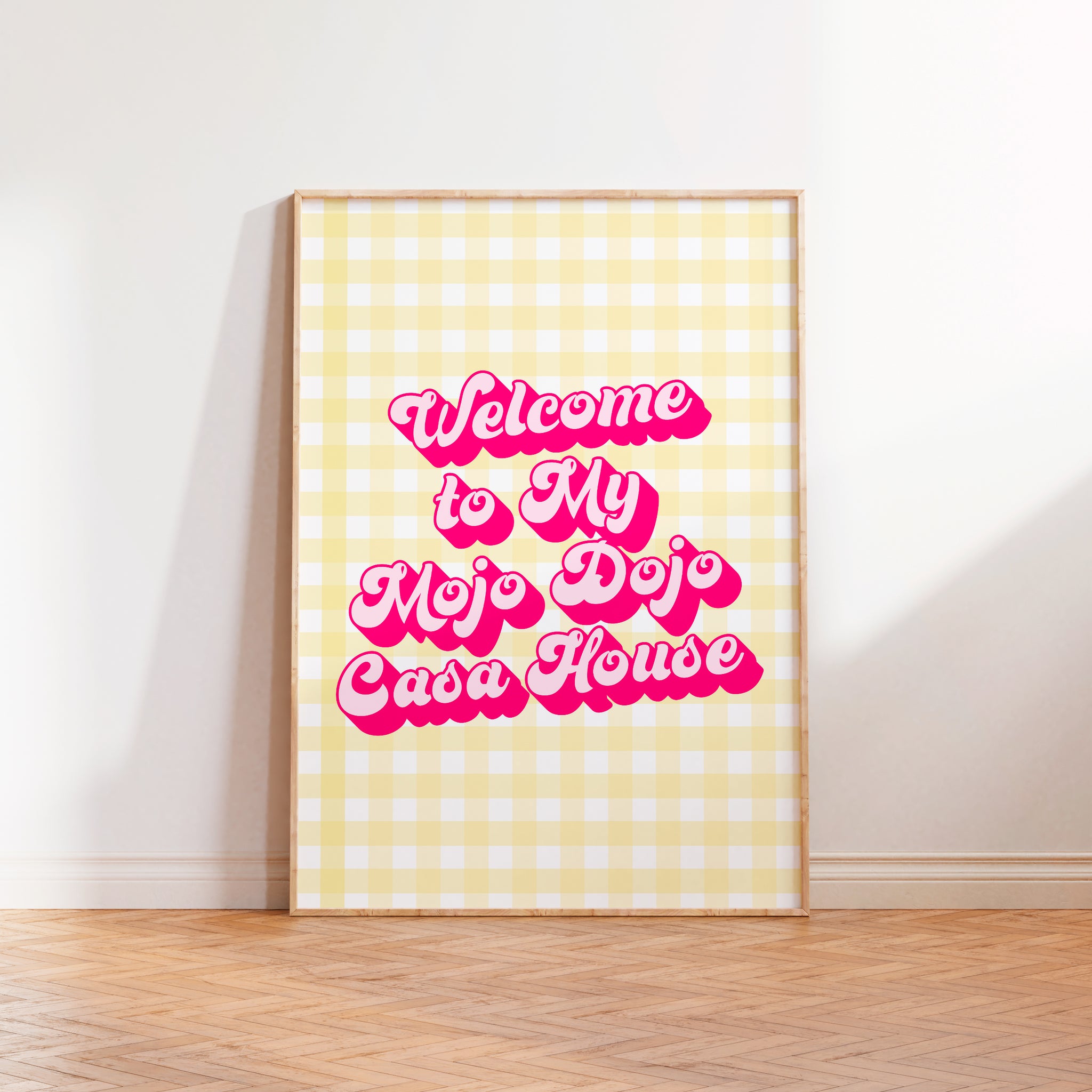 Glass chopping board Welcome To My Mojo Dojo Casa House, Barbie Movie Quote  - Buy unusual glass cutting board by Emily @KindofSimpleDesigns on Art WOW