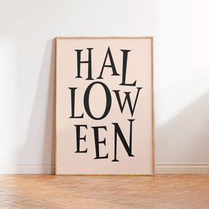 Halloween Typography Print