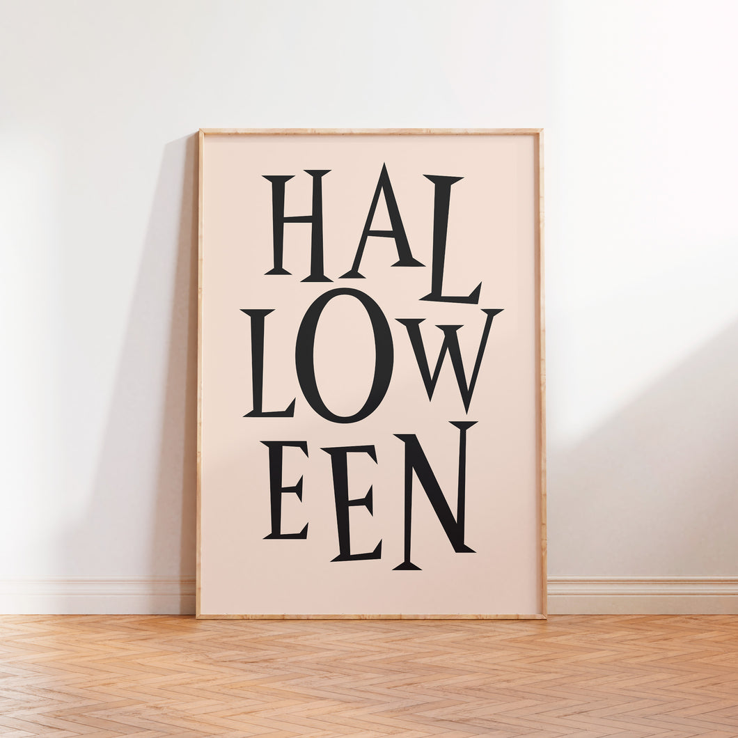 Halloween Typography Print