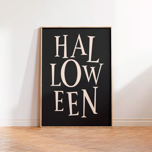 Halloween Typography Print