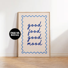 Load image into Gallery viewer, Good Food Good Mood Wavy Print
