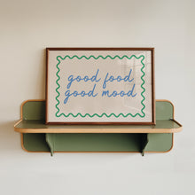 Load image into Gallery viewer, Good Food Good Mood Wavy Landscape Print
