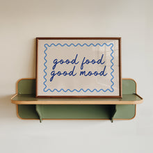 Load image into Gallery viewer, Good Food Good Mood Wavy Landscape Print
