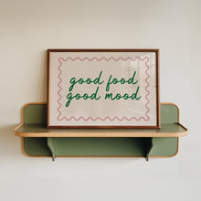 Load image into Gallery viewer, Good Food Good Mood Wavy Landscape Print

