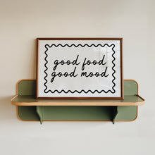Load image into Gallery viewer, Good Food Good Mood Wavy Landscape Print
