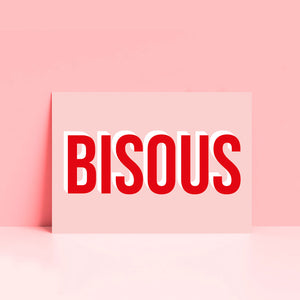 Bisous French Kisses Wall Art Print