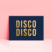Load image into Gallery viewer, Disco Disco Typography Wall Art Print
