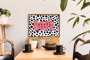 Hope Typography Wall Art Print