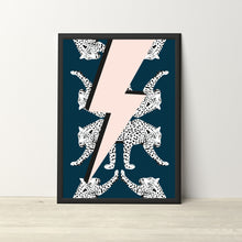 Load image into Gallery viewer, Lightning Bolt Leopard Wall Art Print
