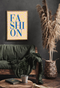 Fashion Leopard Print Typography Wall Art Print